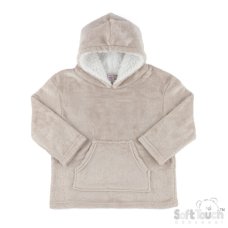 HD305-BI: Biscuit Animal Embossed Hoodie (6-24 Months)
